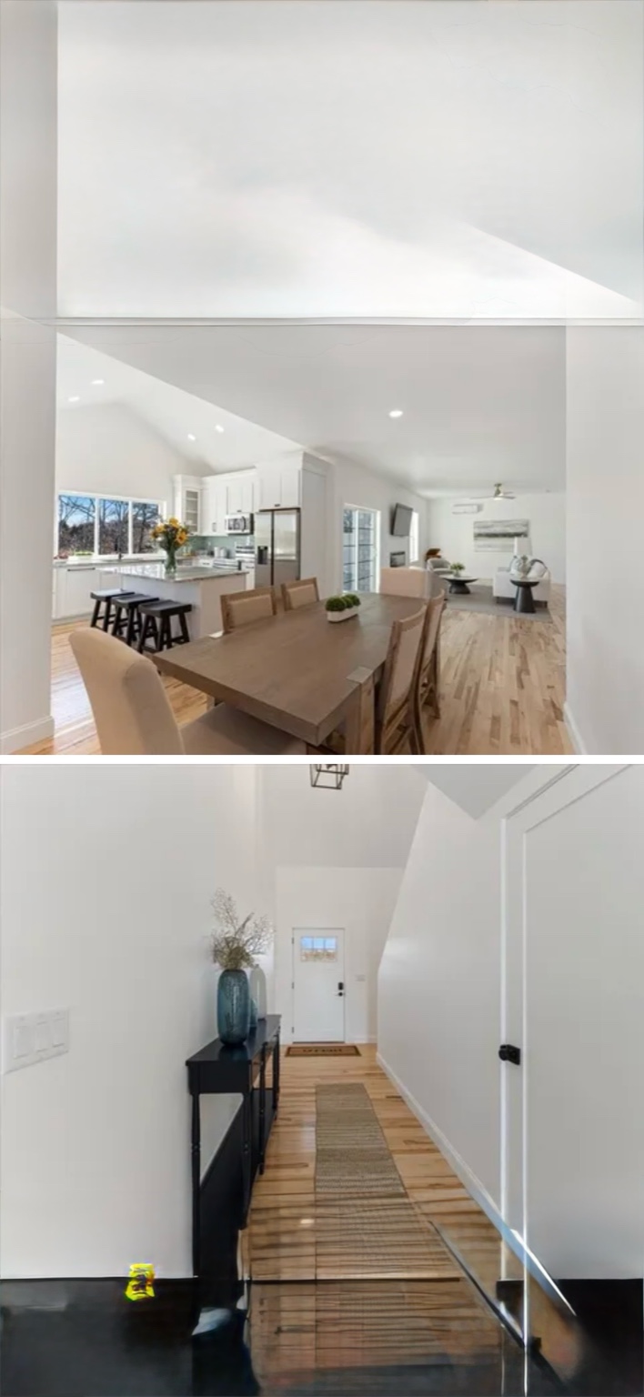 Modern white kitchen with new wiring