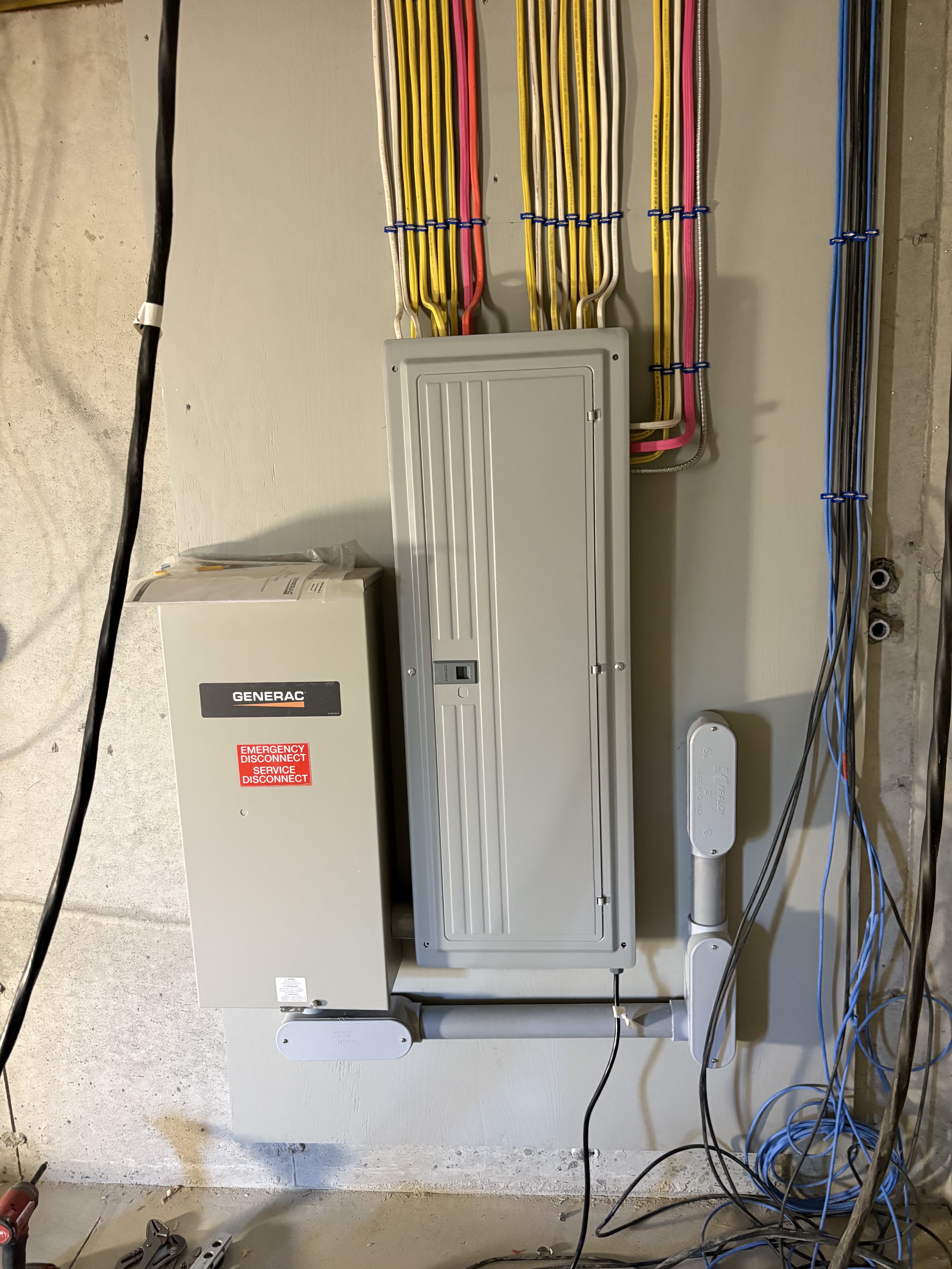 Generac automatic transfer switch with panel